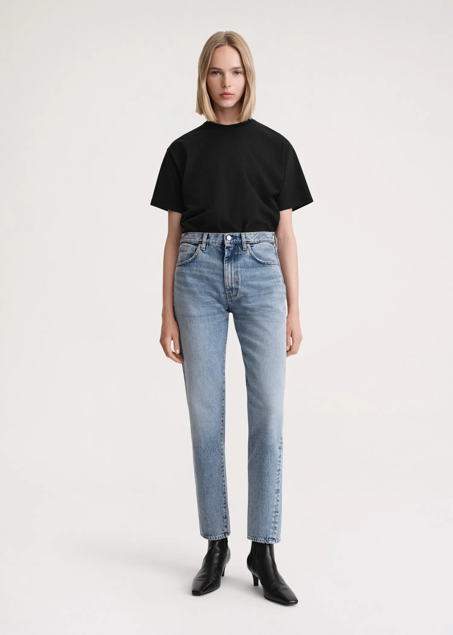 222232741 Twisted seam denim jean