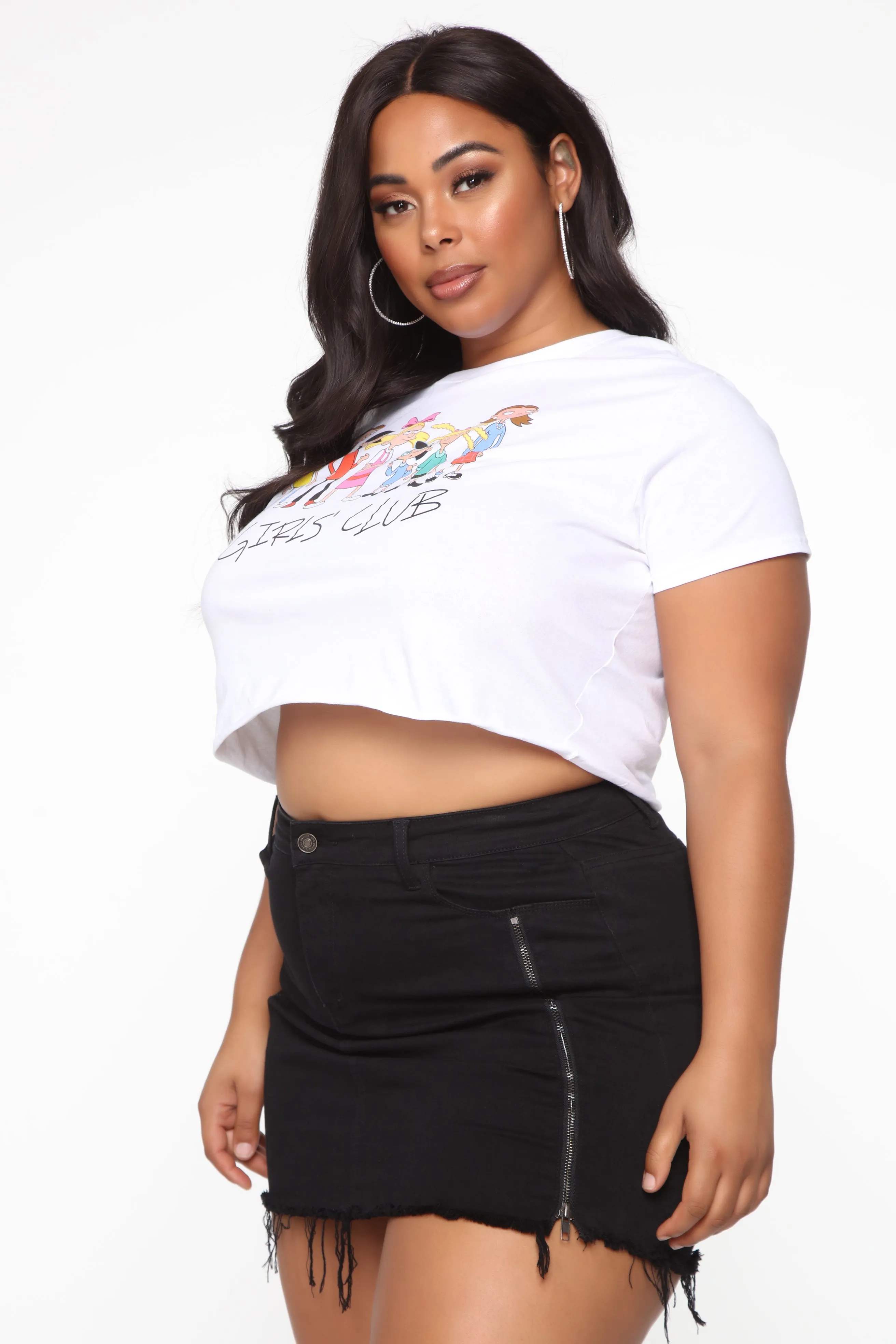 90's Kids Crop Top - White