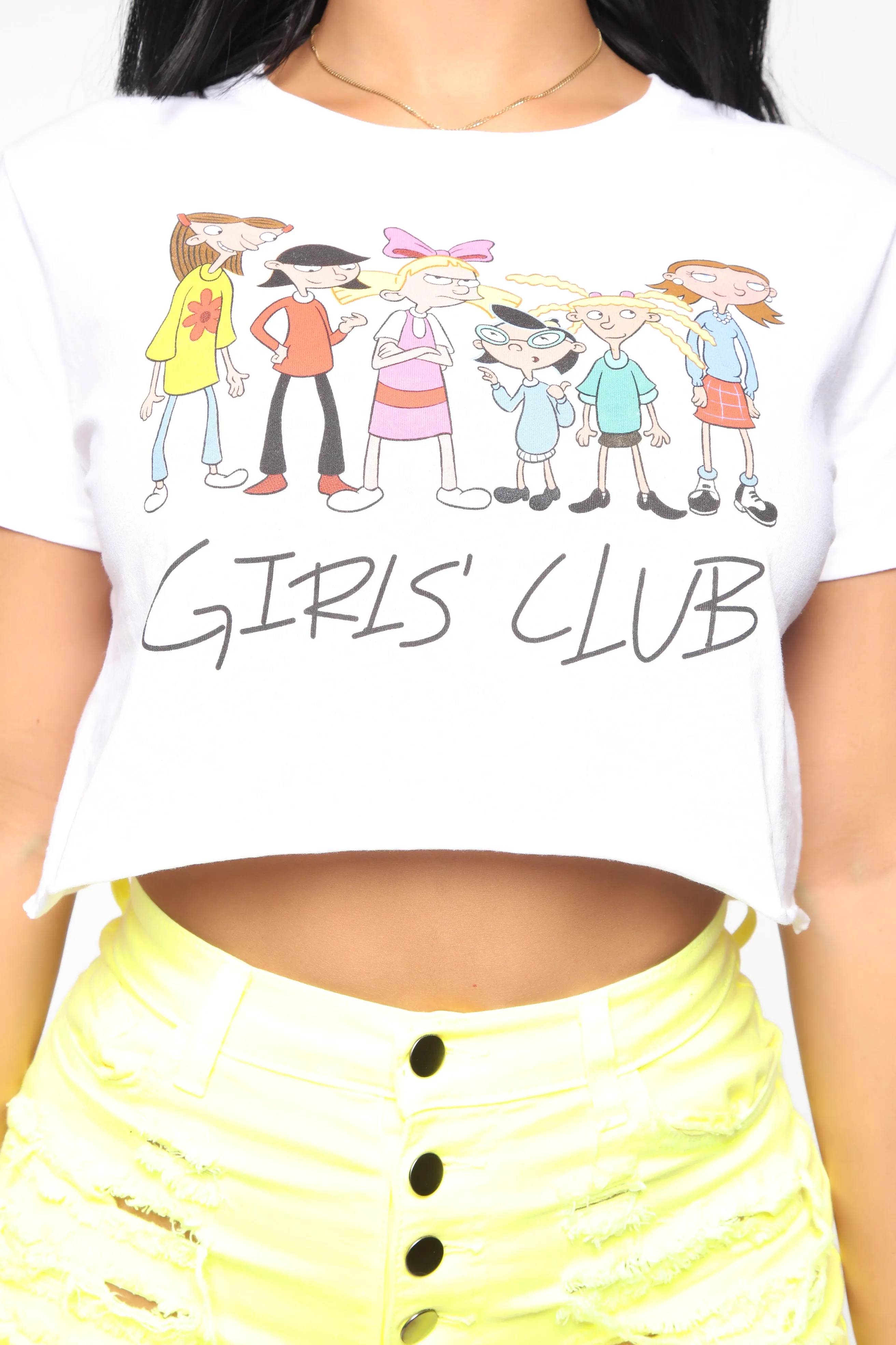 90's Kids Crop Top - White