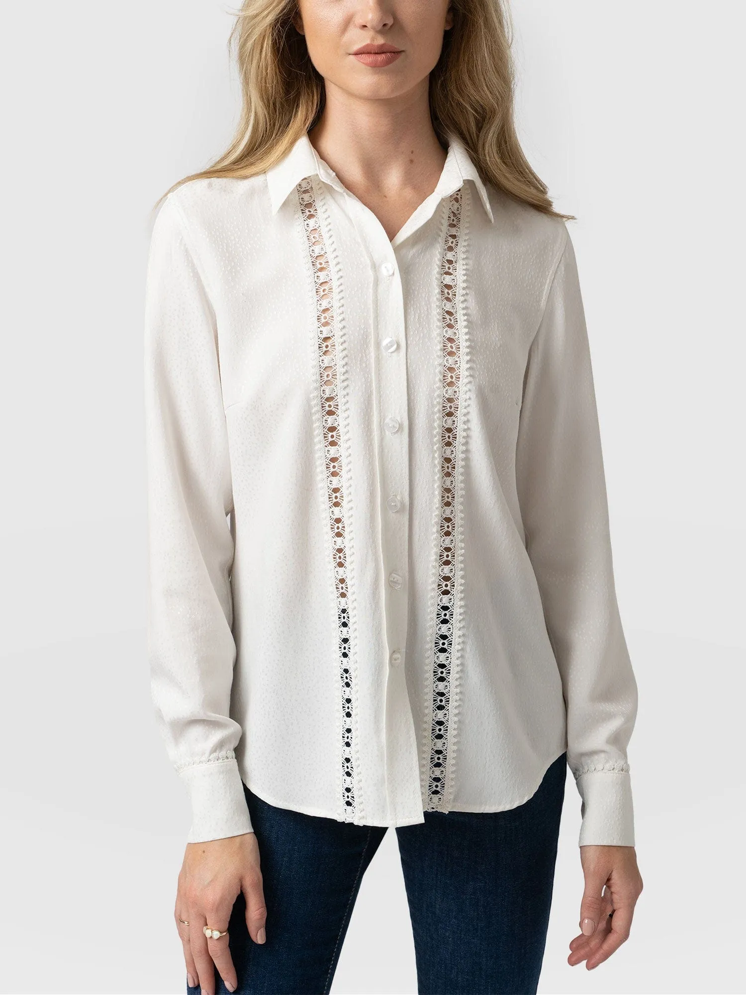 Annie Lace Blouse - Cream