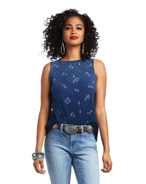 Ariat Women's District Tank Indigo Sleeveless Tank Top 10039825