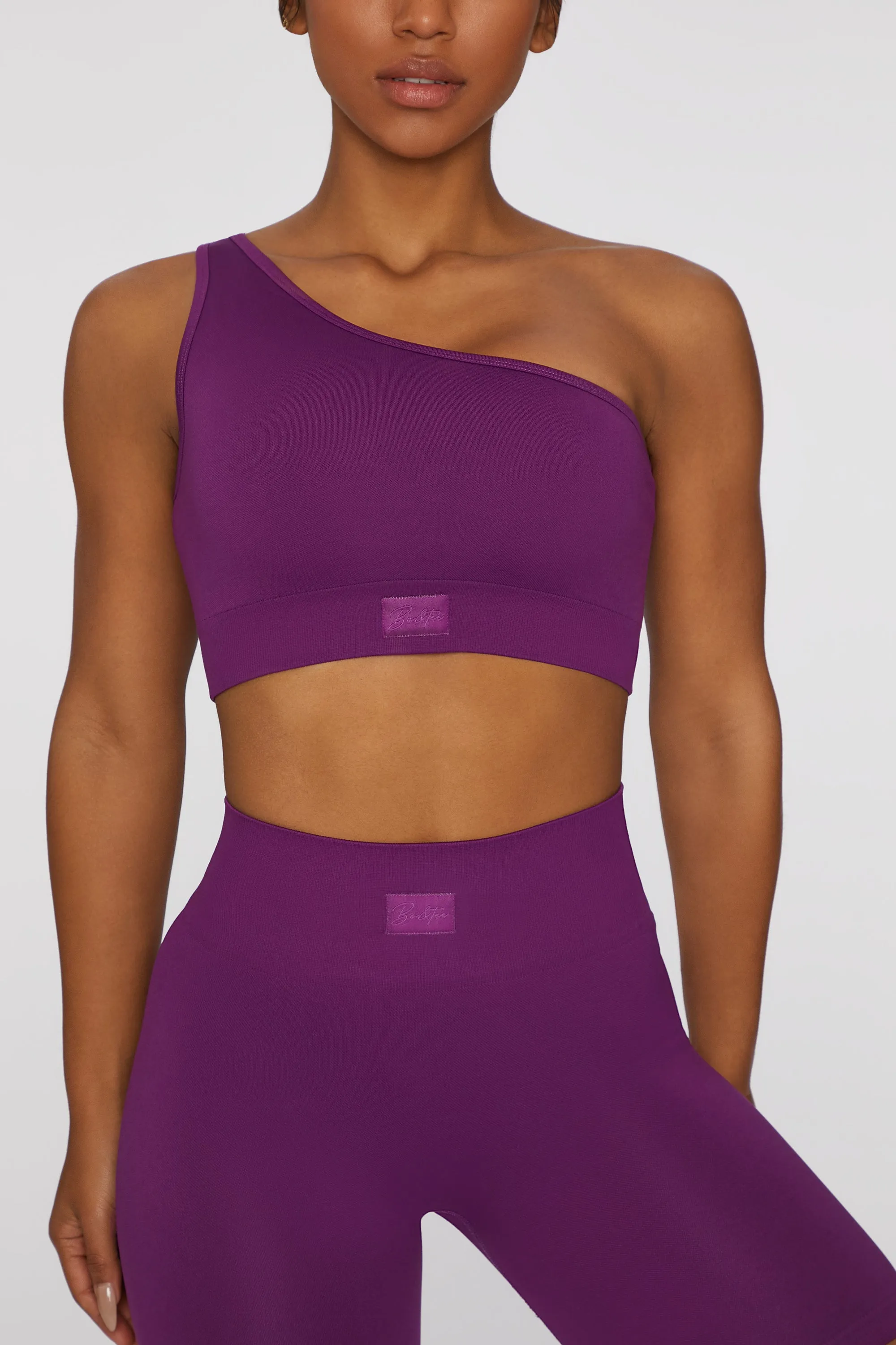 Asymmetric Crop Top in Dark Purple