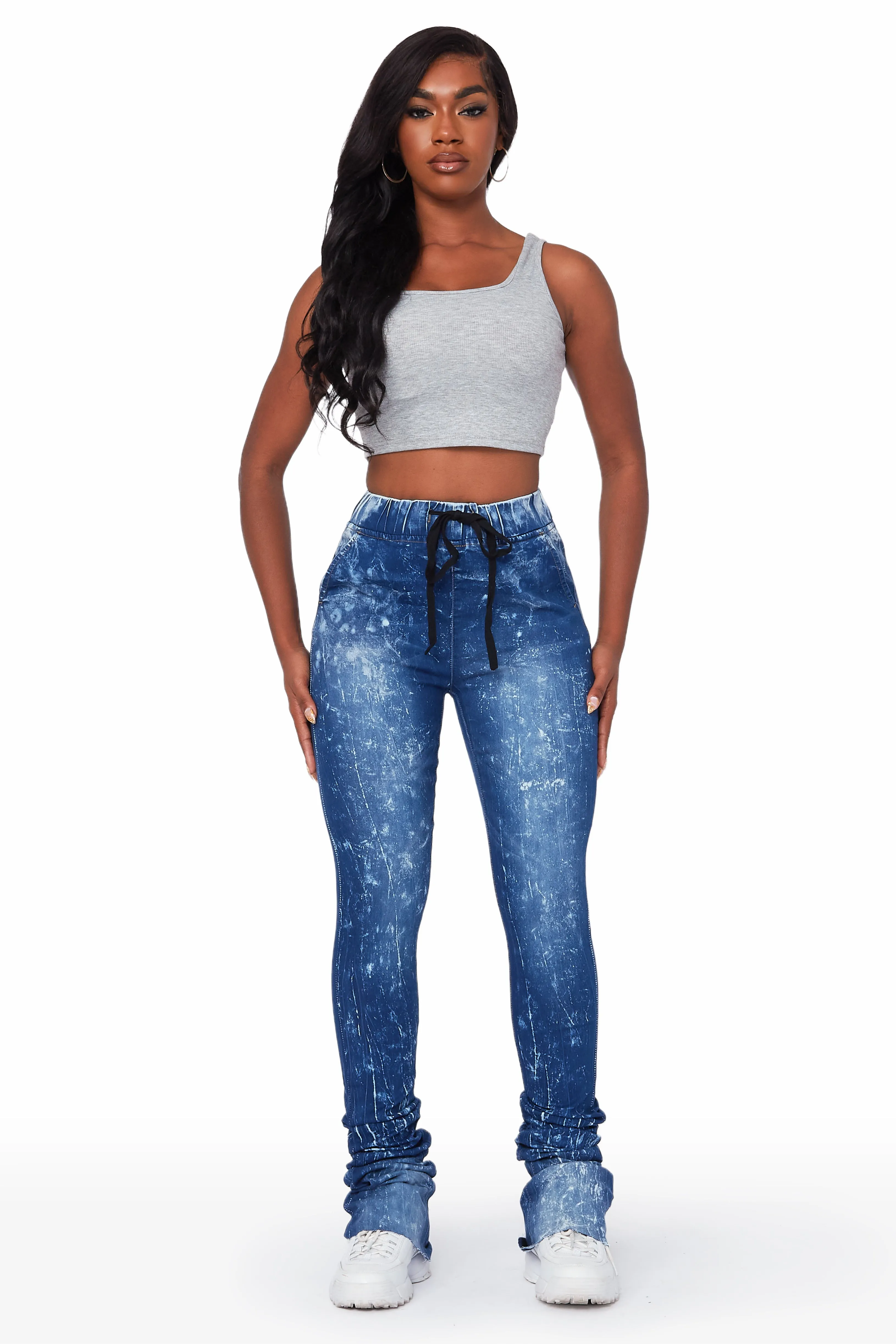 Audree Medium Wash Super Stacked Jean