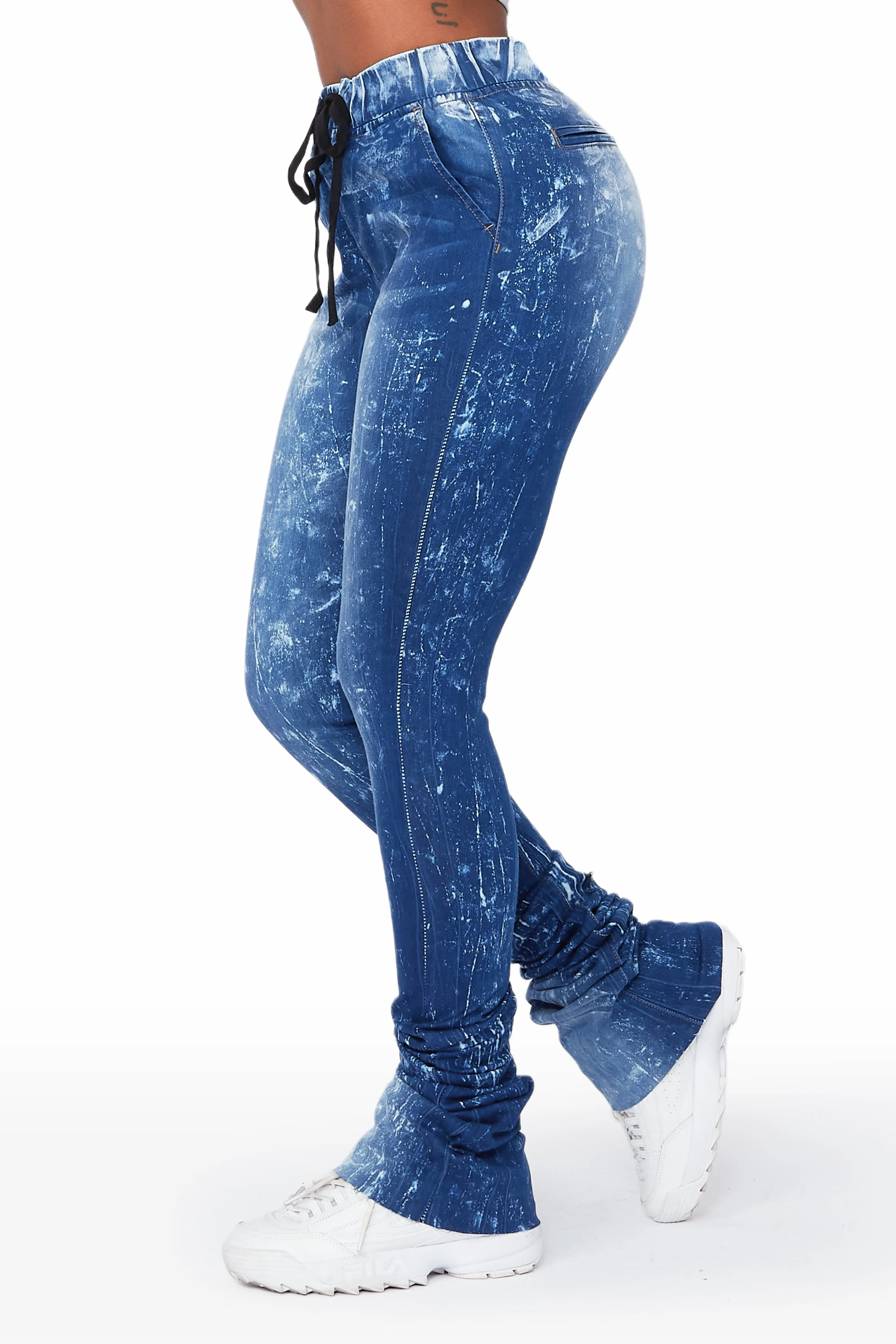 Audree Medium Wash Super Stacked Jean