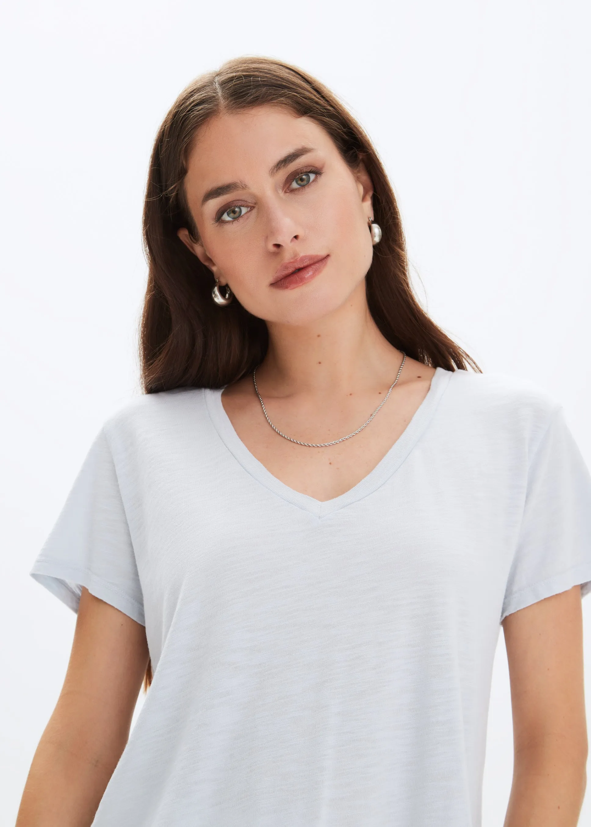 AVA V-NECK MOCK LAYER T-SHIRT