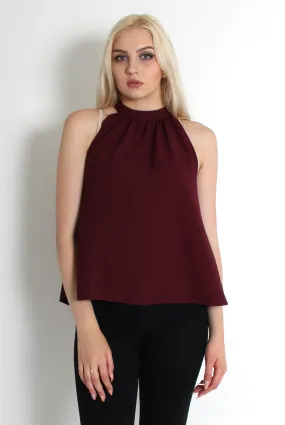 Bailey Wine High Neck Top