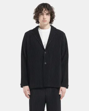 Basic Pleated Blazer in Black