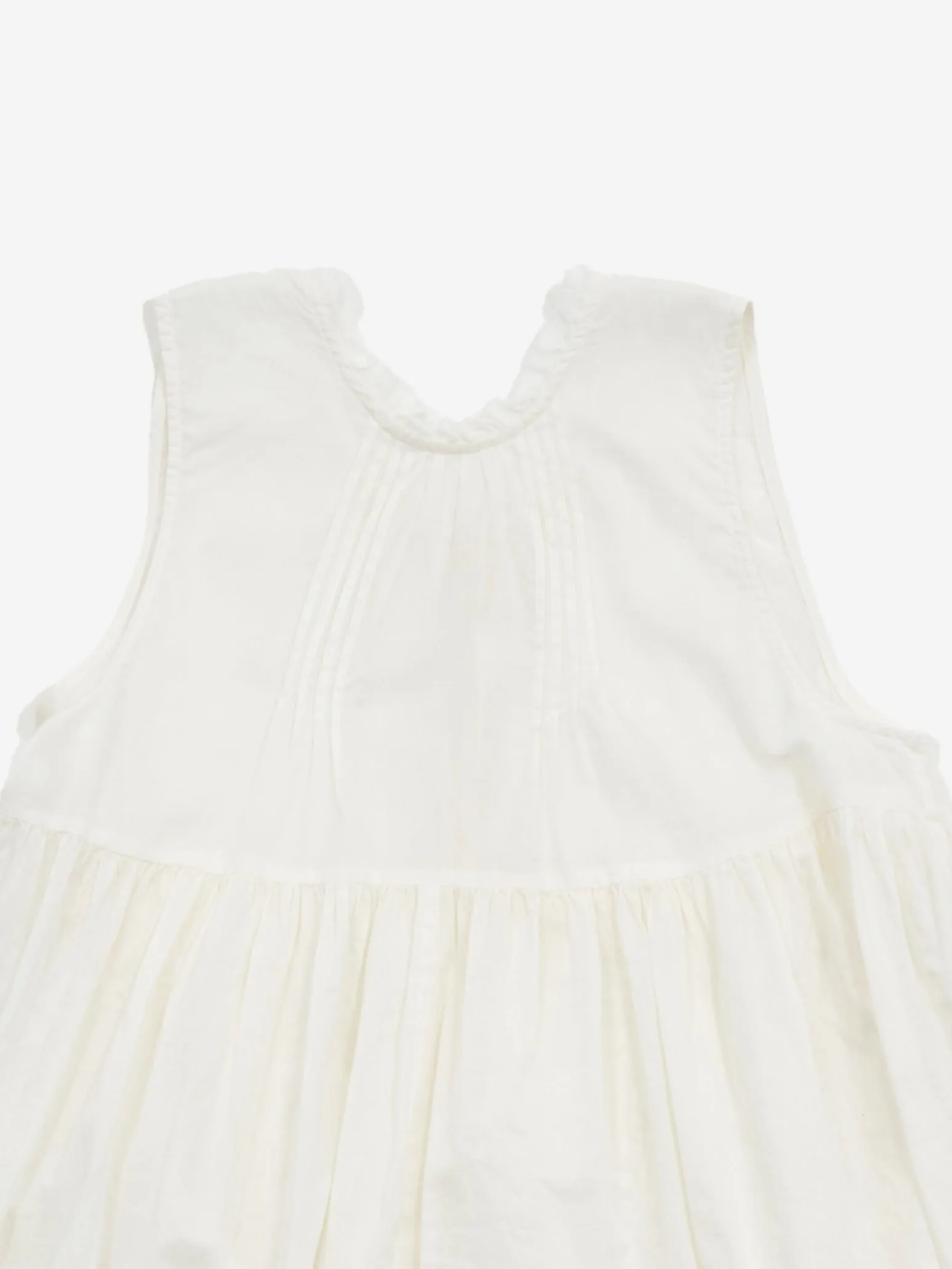 Beams Boy Gathered Sleeveless Top - Off White