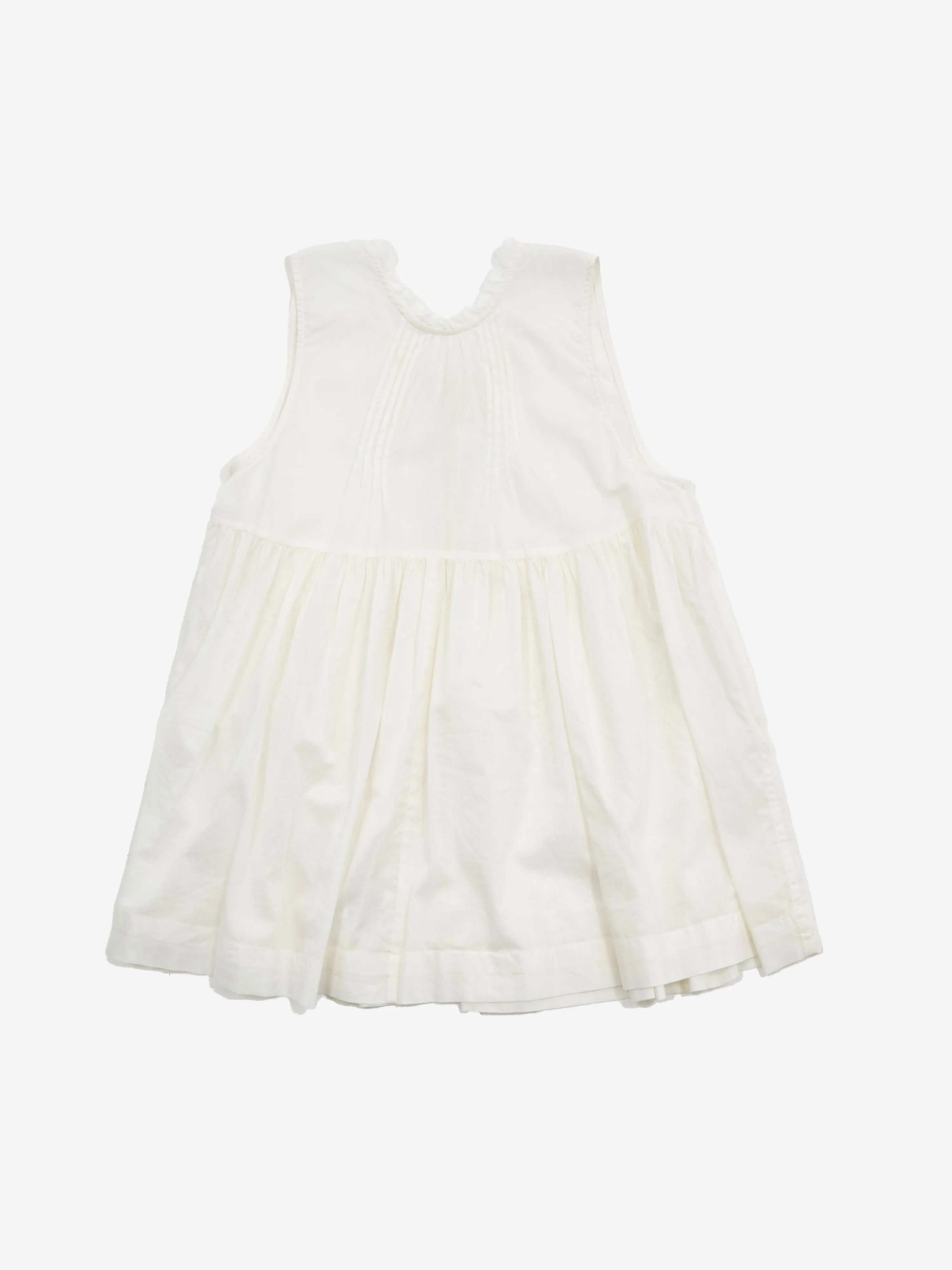 Beams Boy Gathered Sleeveless Top - Off White