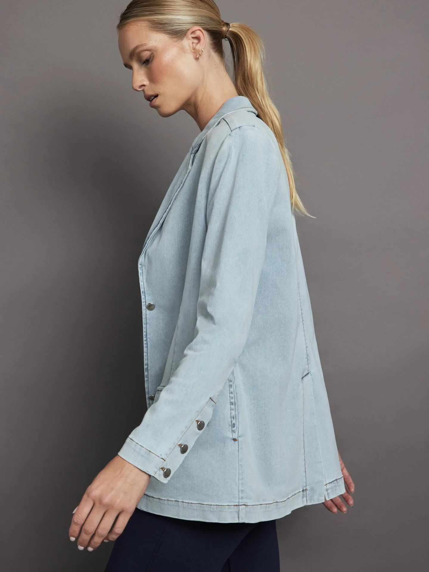 Beckett Denim Blazer - Skylight