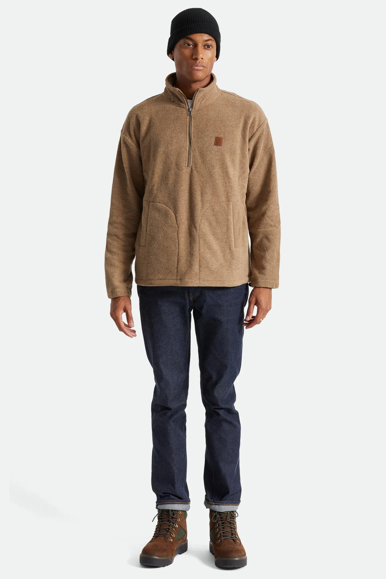 Beta 1/2 Zip Mock Neck - Oatmeal