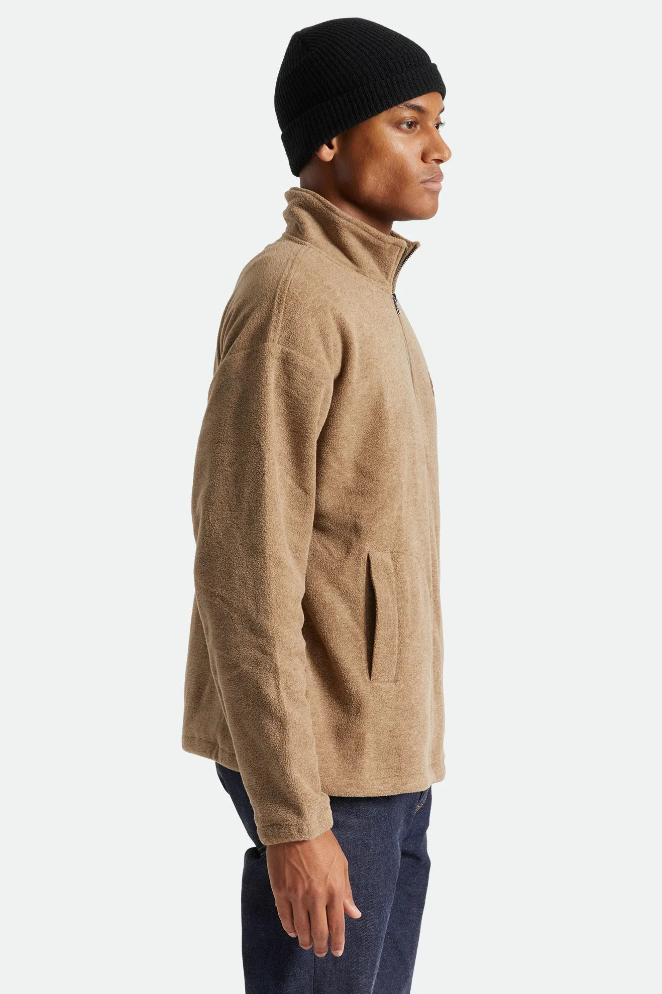 Beta 1/2 Zip Mock Neck - Oatmeal