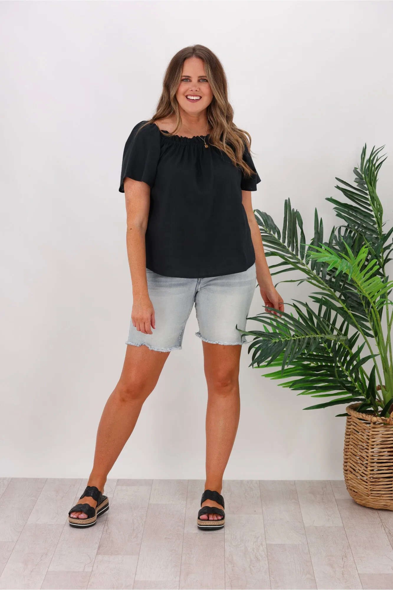 Betty Basics Jessica Shoulder Top Coal