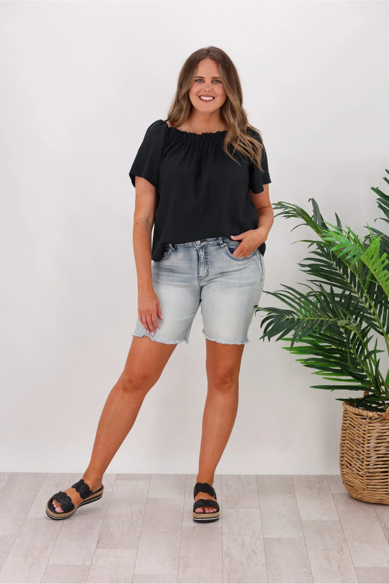 Betty Basics Jessica Shoulder Top Coal