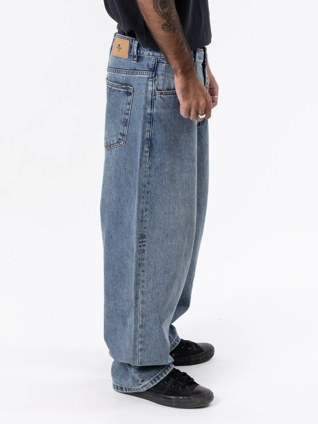 Biggest Slacker Denim Jean - Dirty Weathered Blue