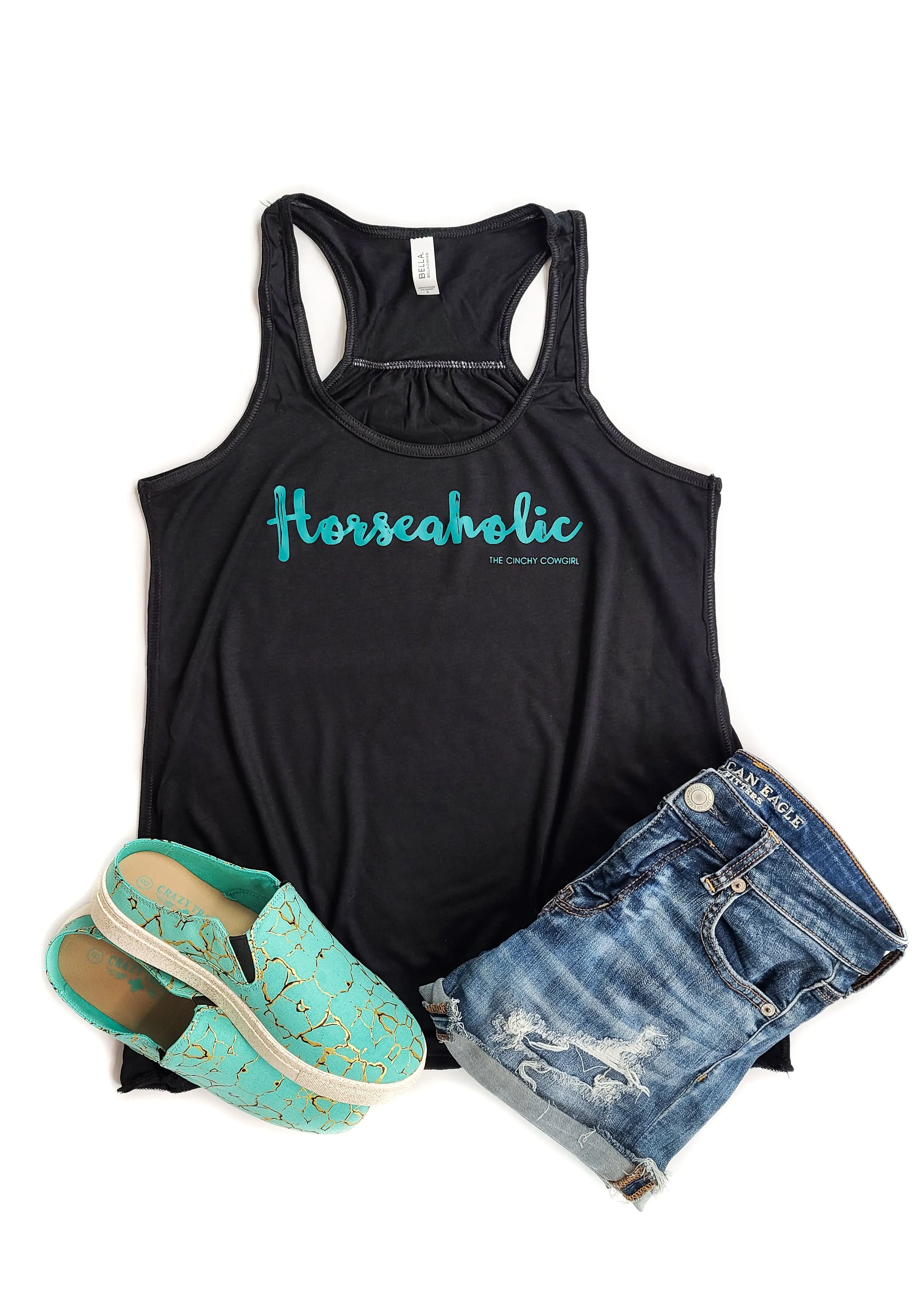 Black Horseaholic Tank Top