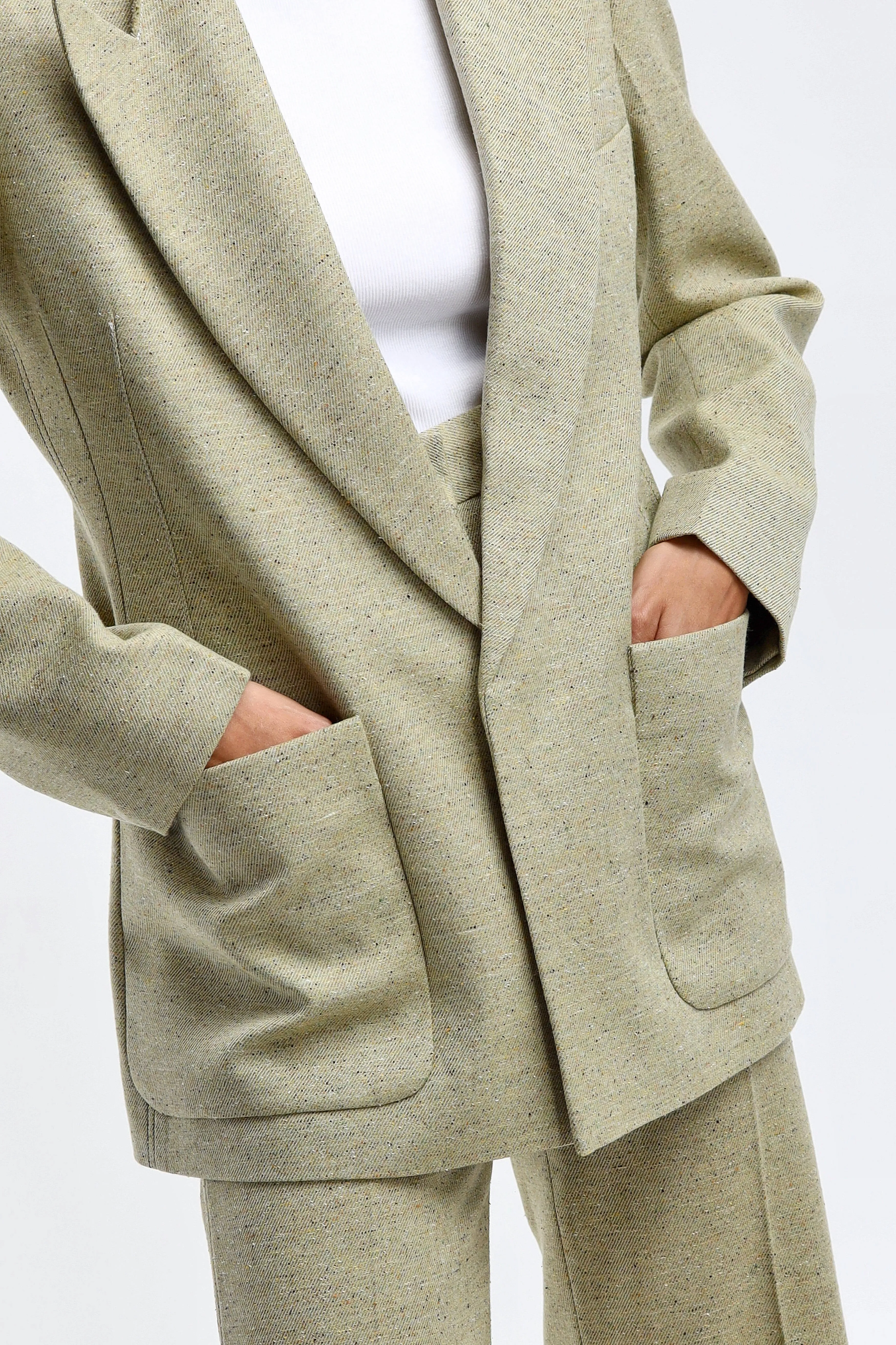 Blazer Collarless in Avocado