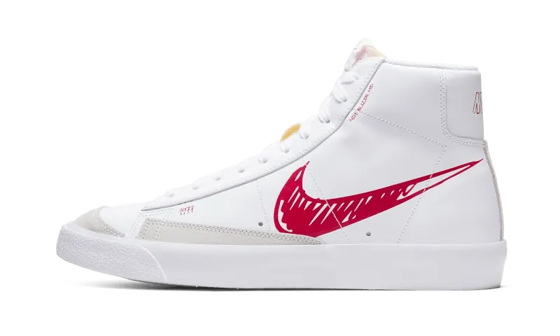 Blazer Mid Sketch Red Swoosh