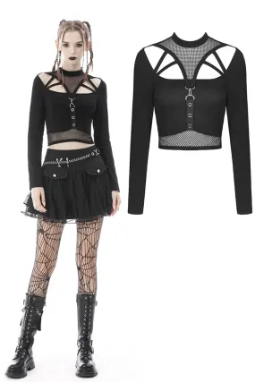 Bloody Kisses Fishnet Crop Top