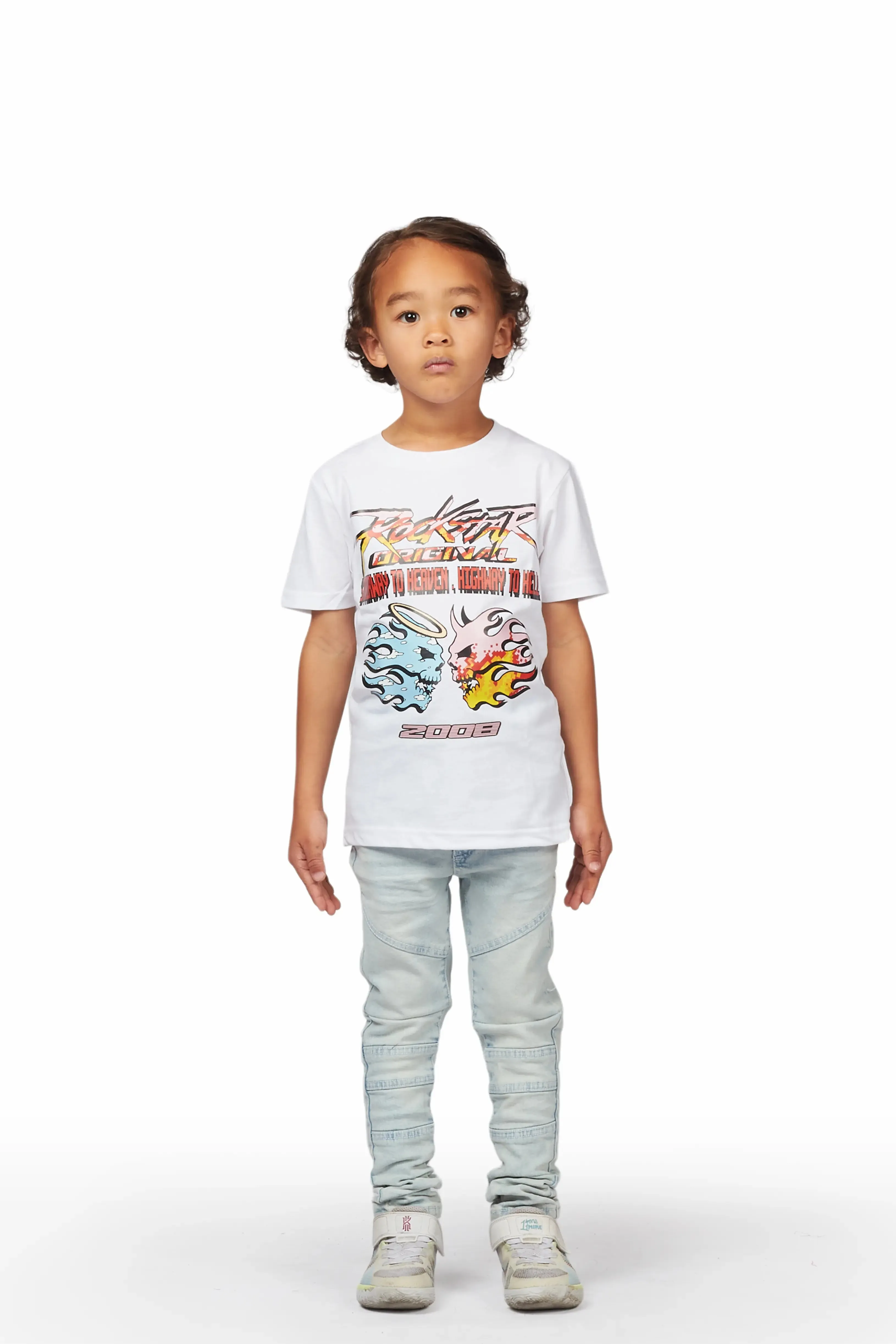 Boys Qito Light Blue Biker Jean