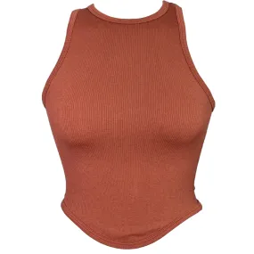 Burnt Orange Seamless Tank Top