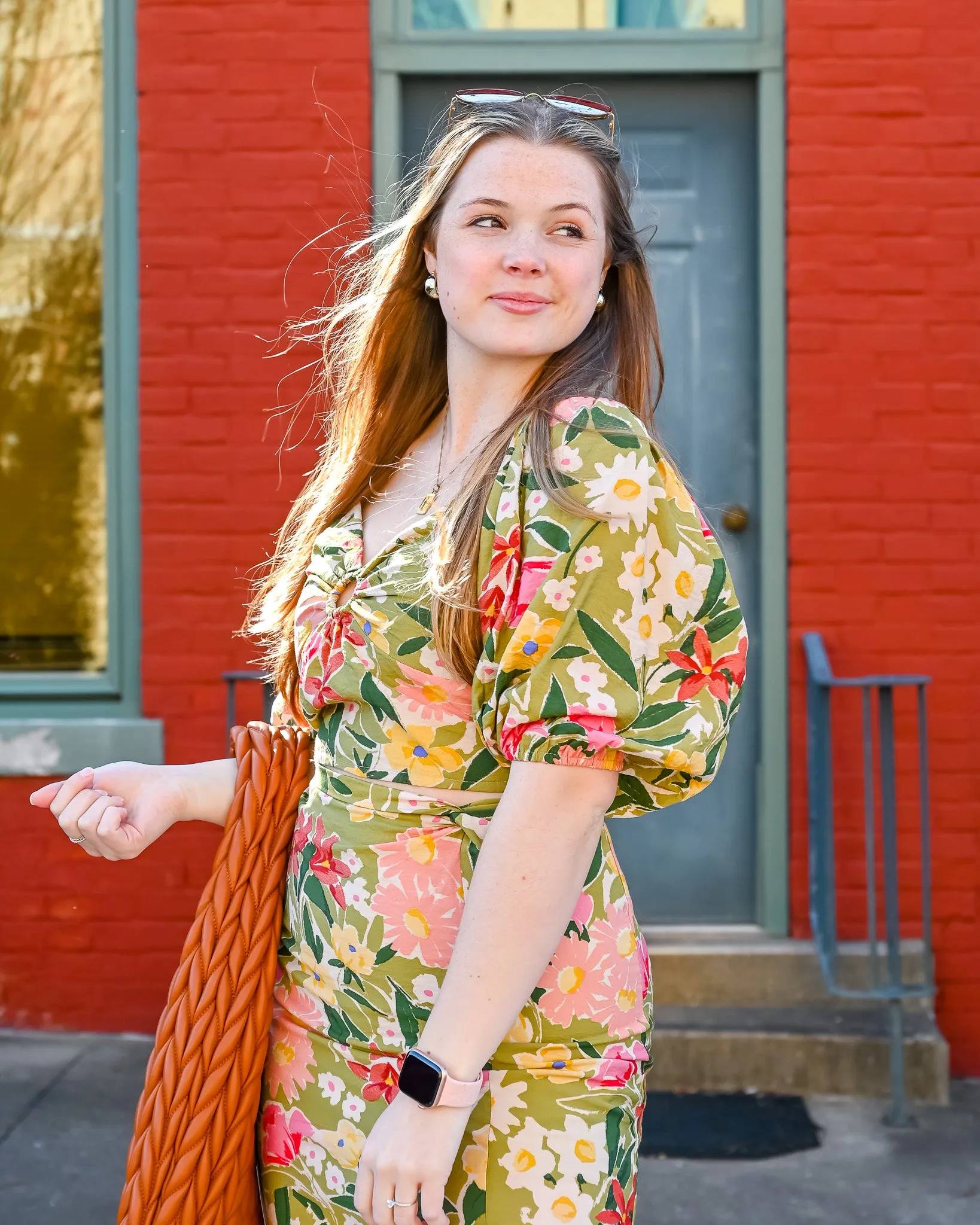 Butterfly Fields Cutout Crop Top