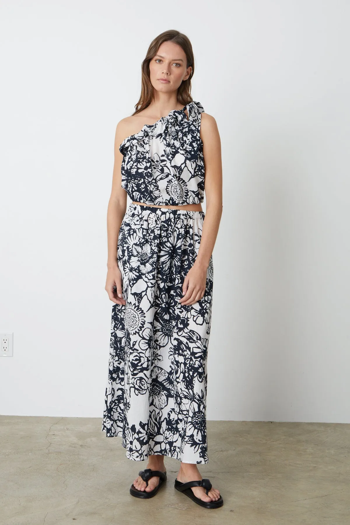 CAMILLA PRINTED ONE SHOULDER TOP