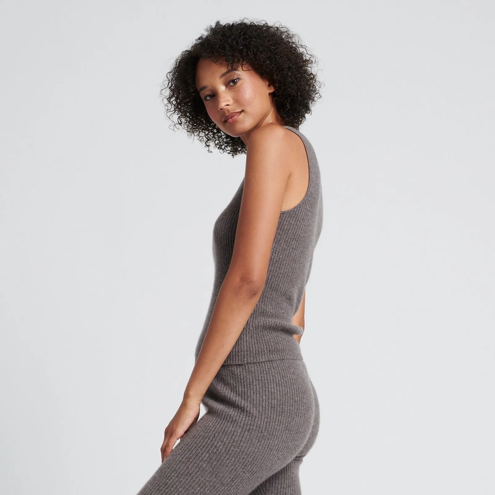 Cashmere Ribbed Tank Top