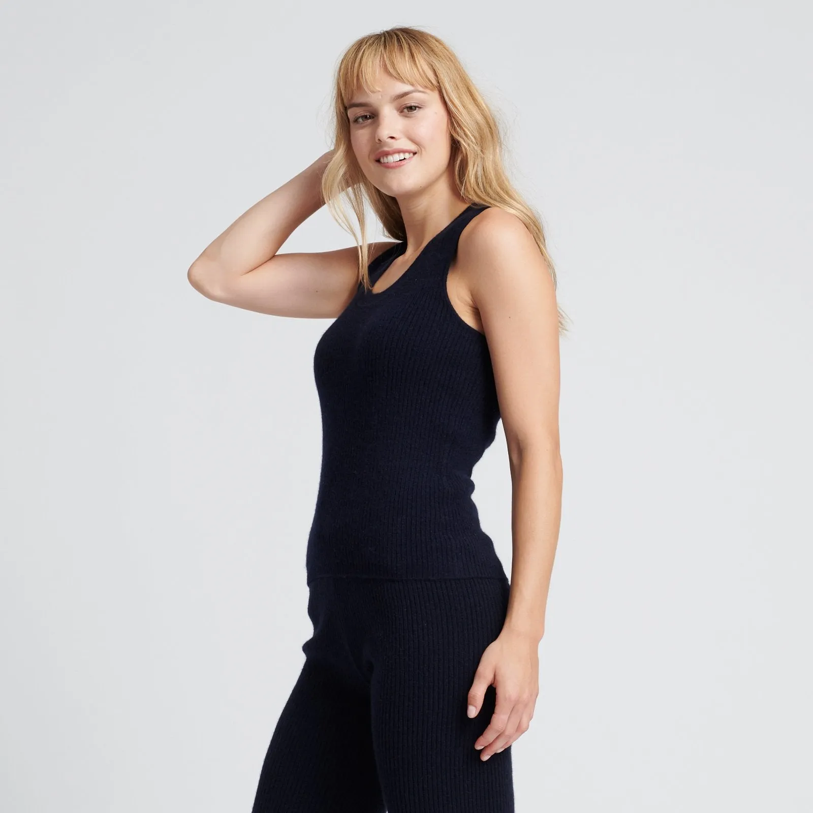 Cashmere Ribbed Tank Top