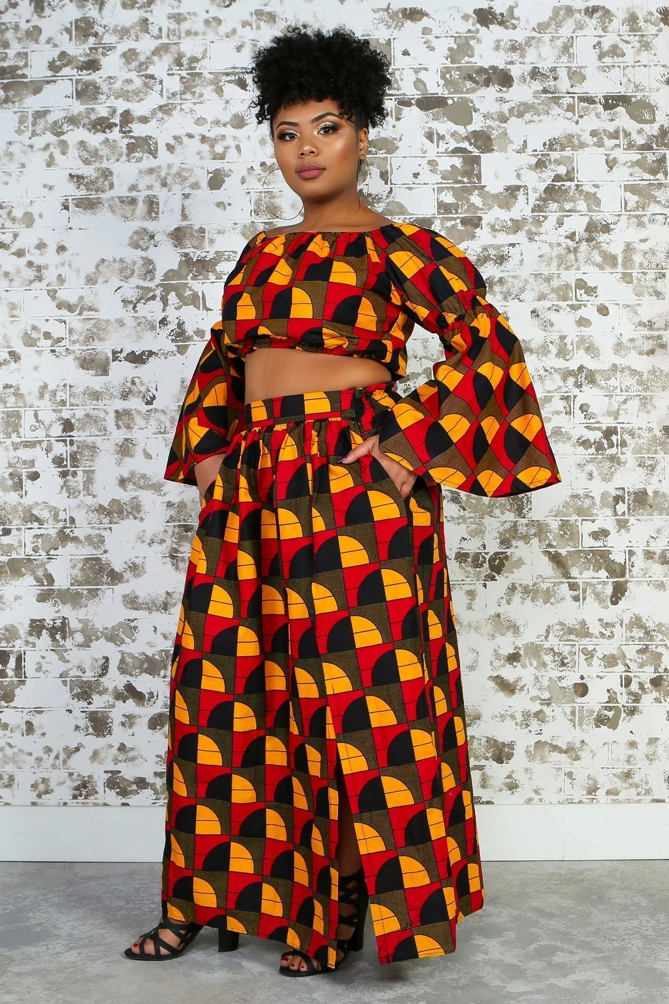 CHIZA African Print Crop Top