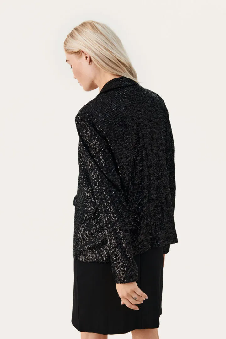 DARINA SEQUIN BLAZER (BLACK) - PART TWO