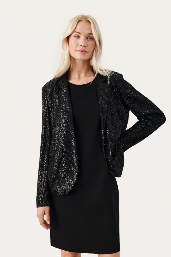 DARINA SEQUIN BLAZER (BLACK) - PART TWO