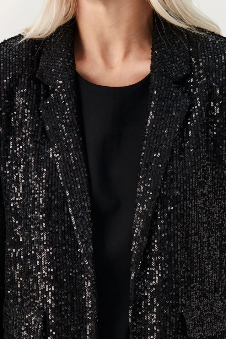 DARINA SEQUIN BLAZER (BLACK) - PART TWO