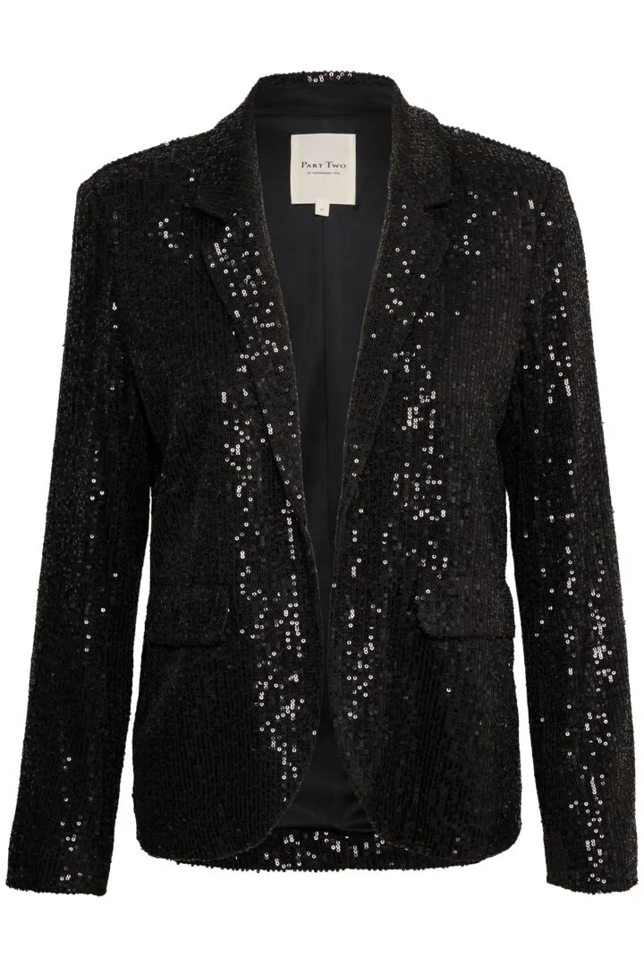 DARINA SEQUIN BLAZER (BLACK) - PART TWO