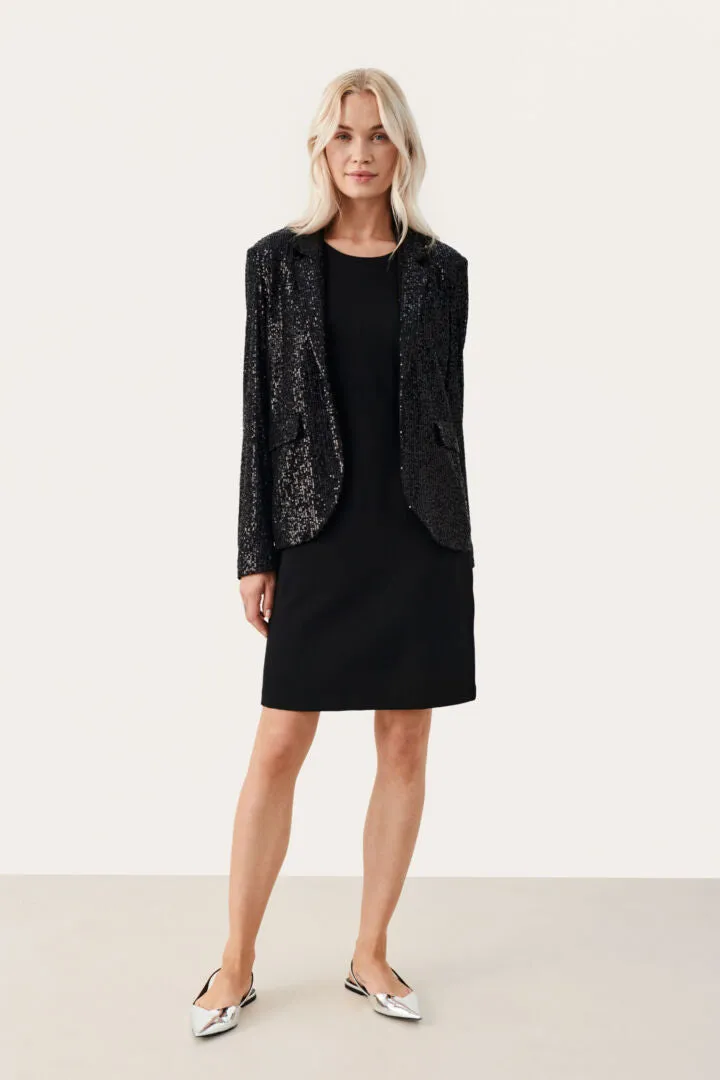 DARINA SEQUIN BLAZER (BLACK) - PART TWO