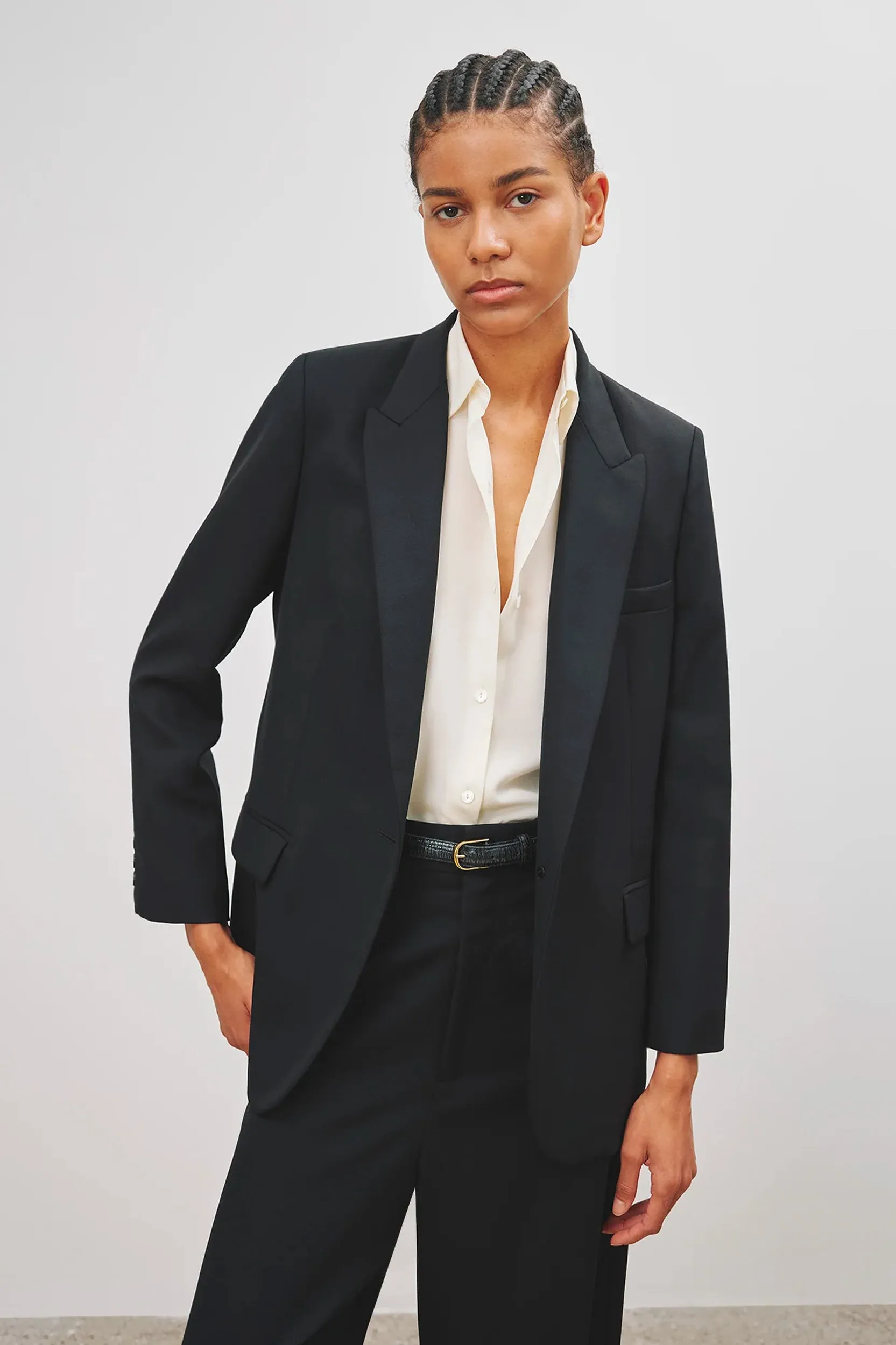 Diane Wool Blazer in Black