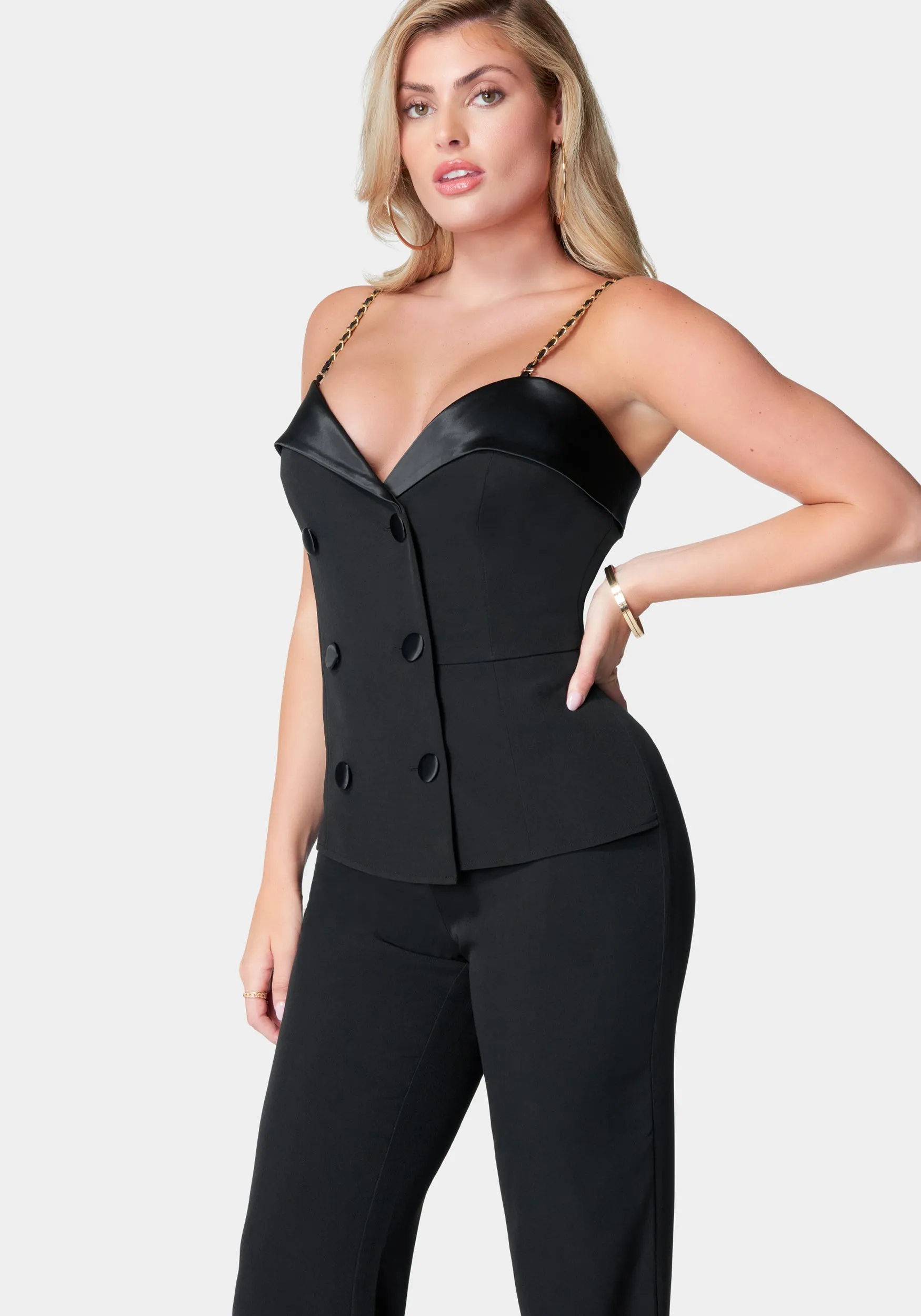 Double Breasted Suiting Jumpsuit