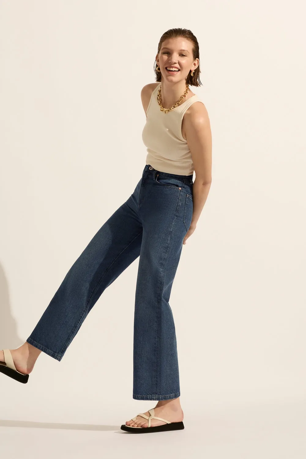 Ellie High Rise Wide Leg Jean - Stories