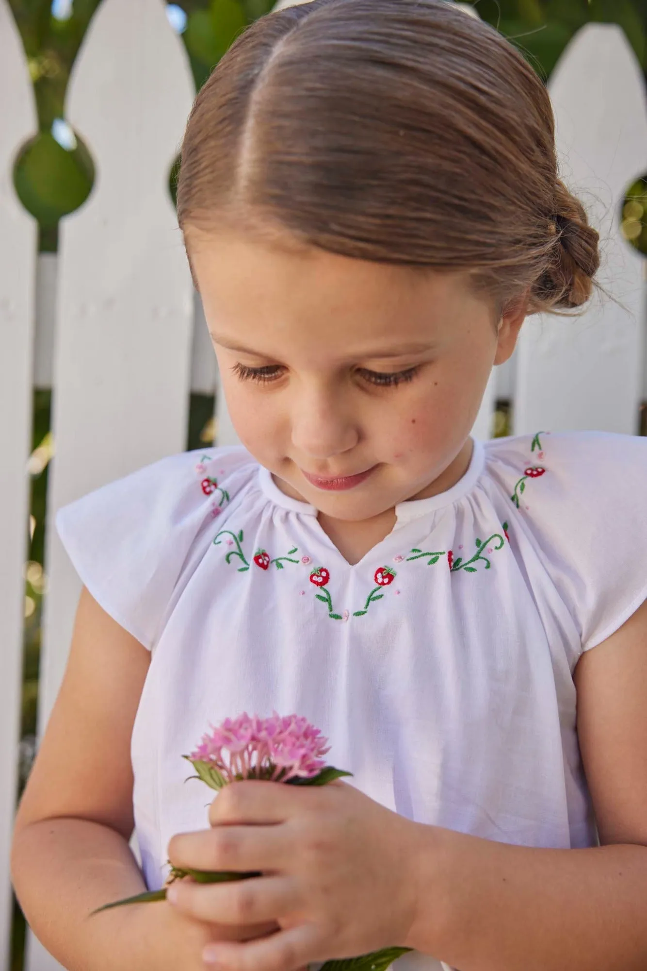 Embroidered Blouse - Strawberry