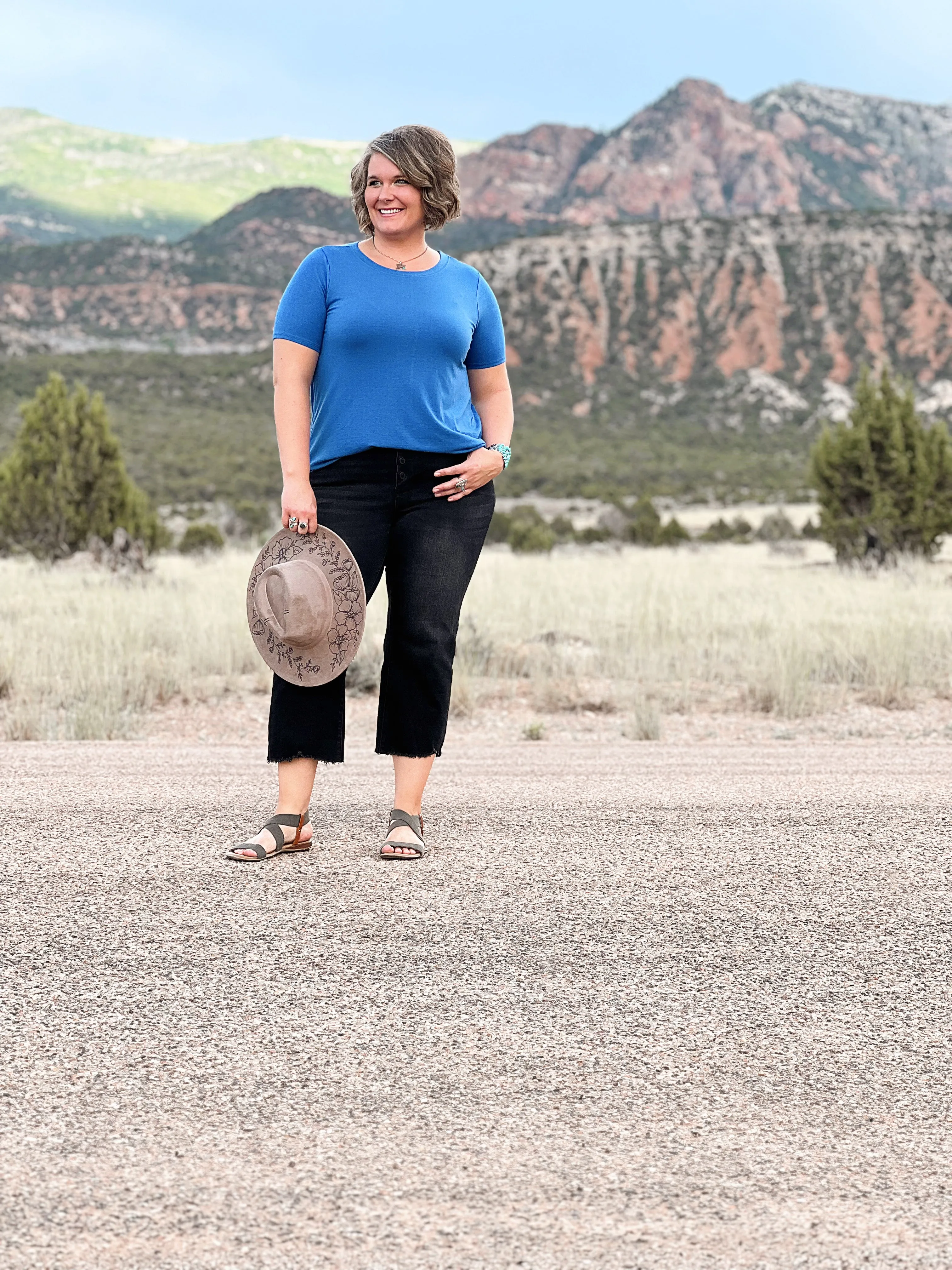 Essential Scoop Neck Top - Bright Blue