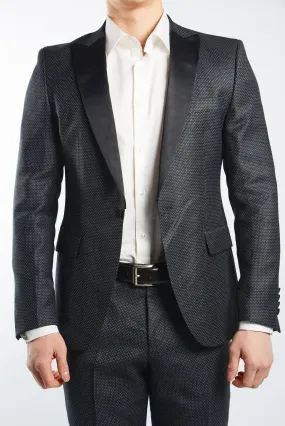 Euro Pin Dot Tuxedo Blazer