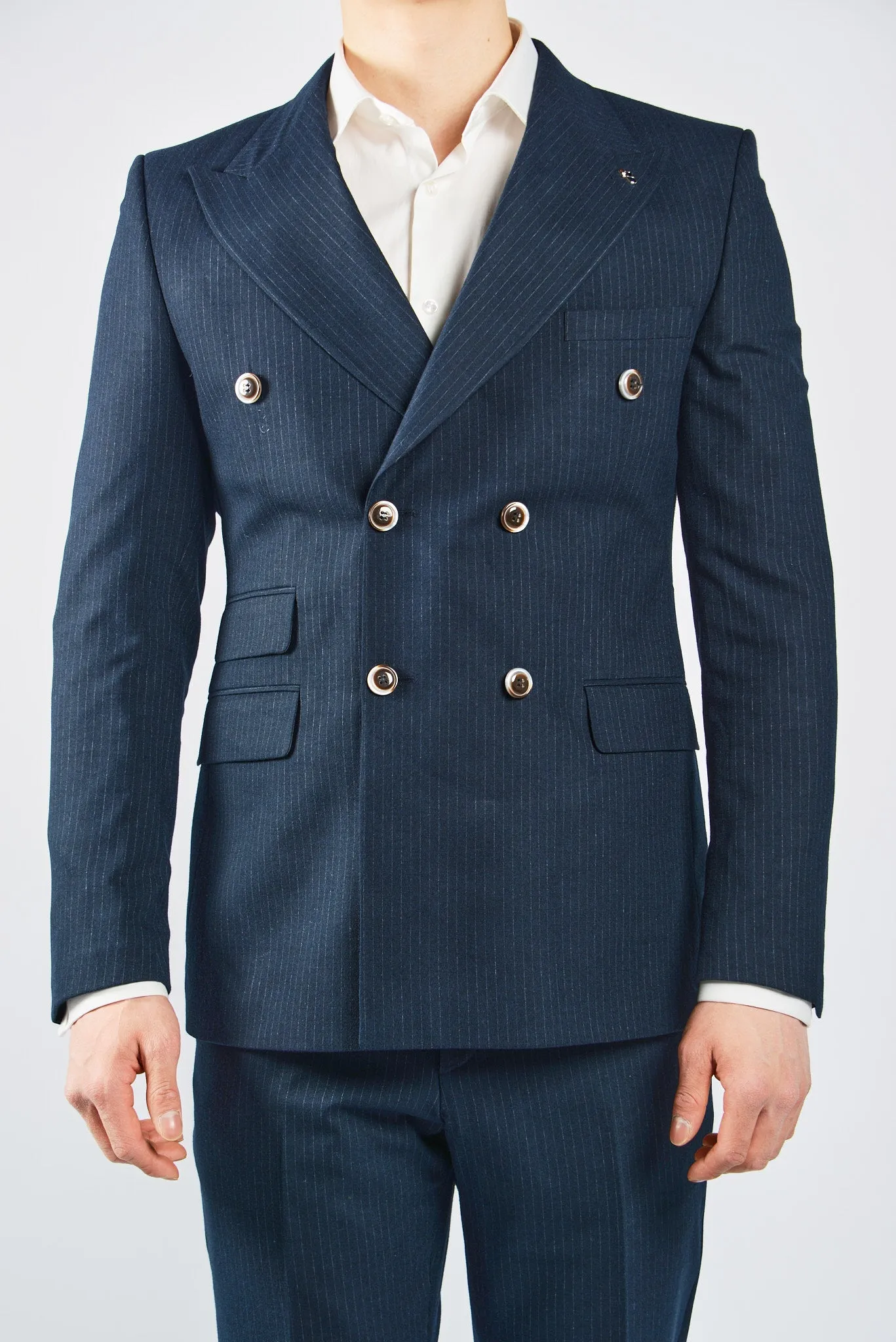 EURO PINSTRIPE BRUSHED DB BLAZER