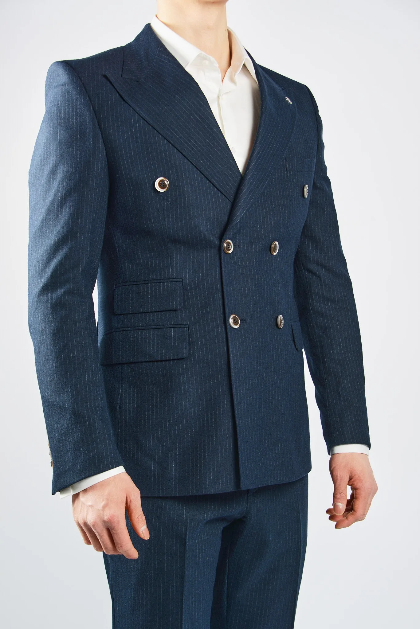 EURO PINSTRIPE BRUSHED DB BLAZER