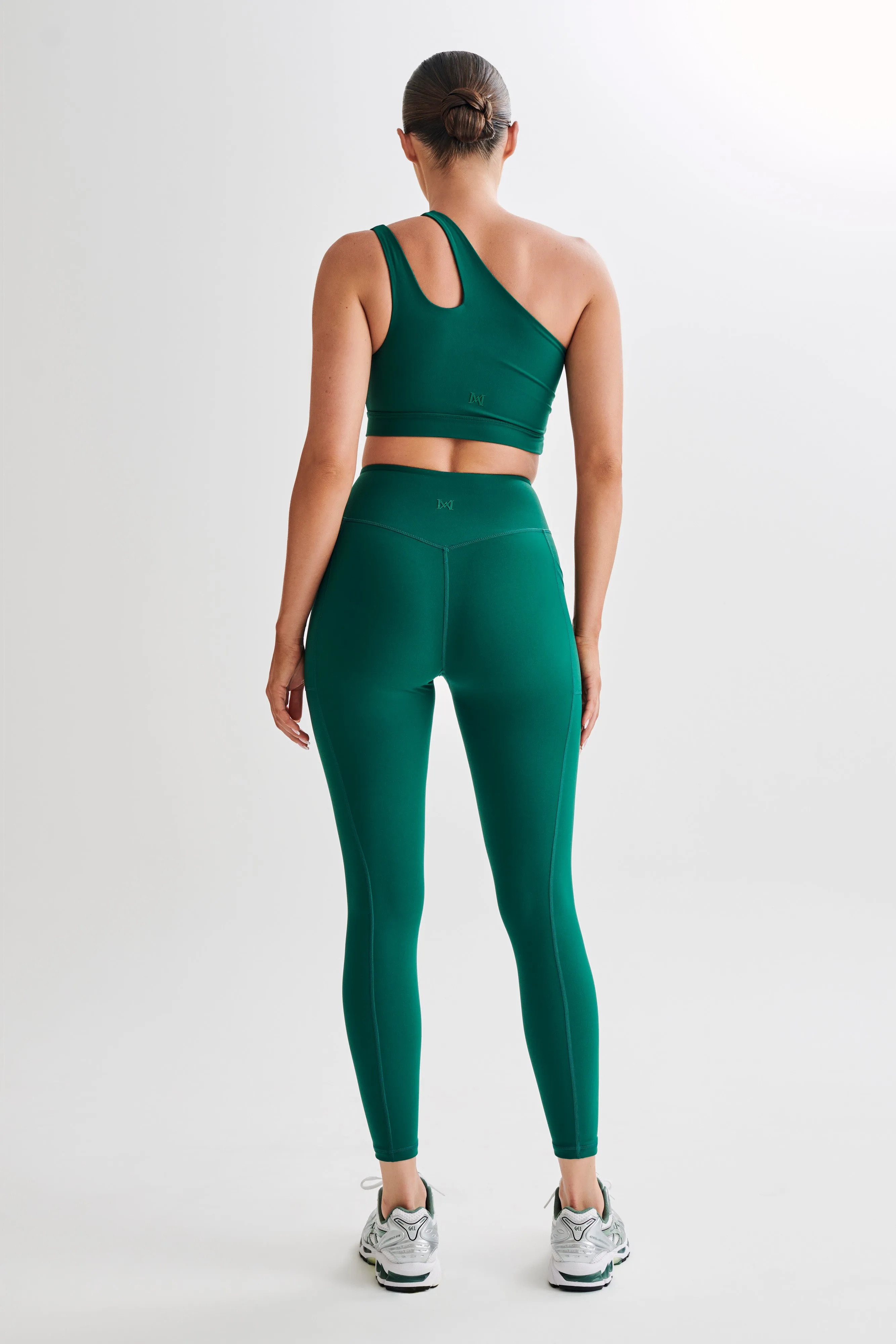 Floyd One Shoulder Crop Top - Green