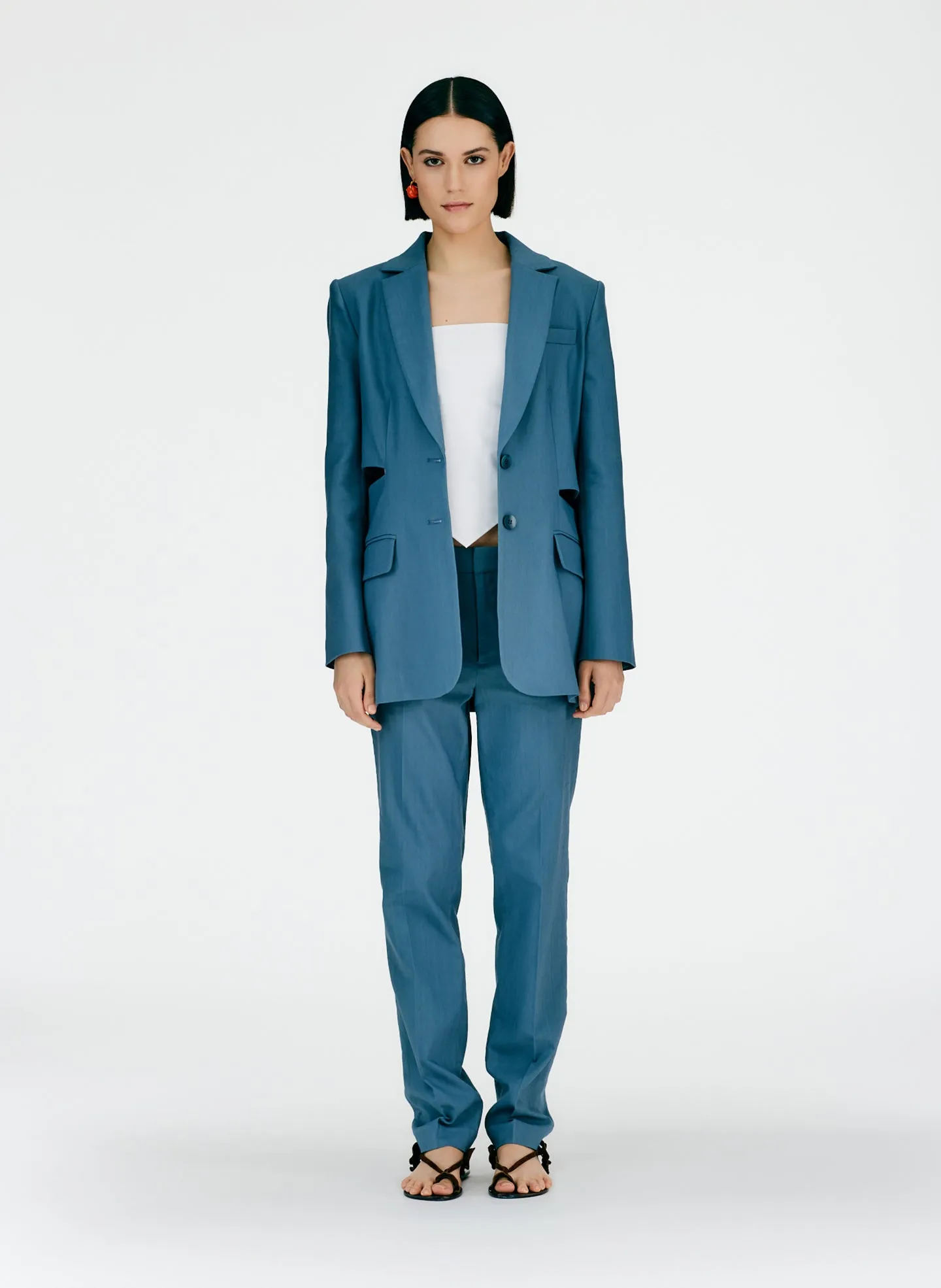 Fluid Suiting Cutout Blazer