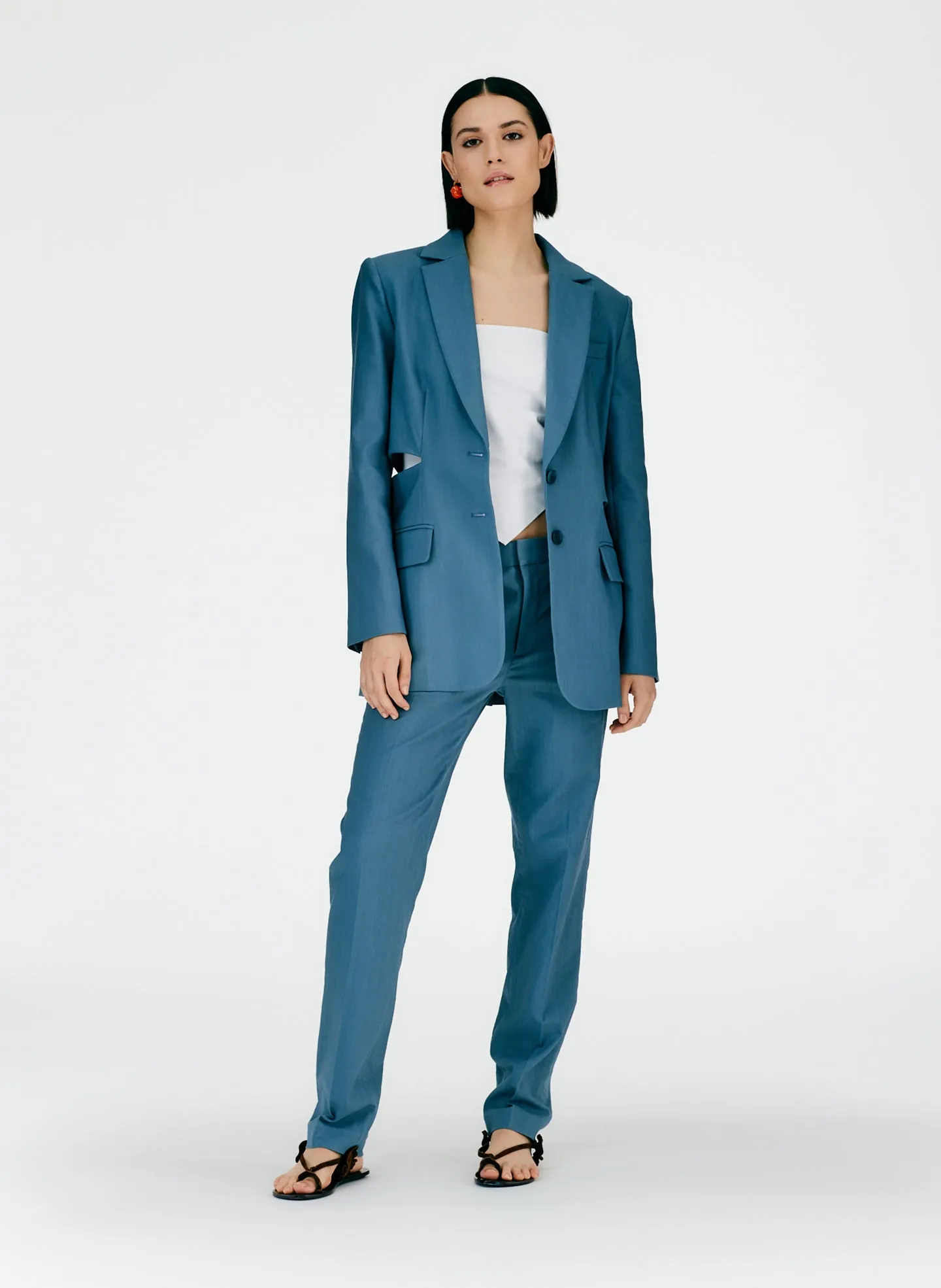 Fluid Suiting Cutout Blazer