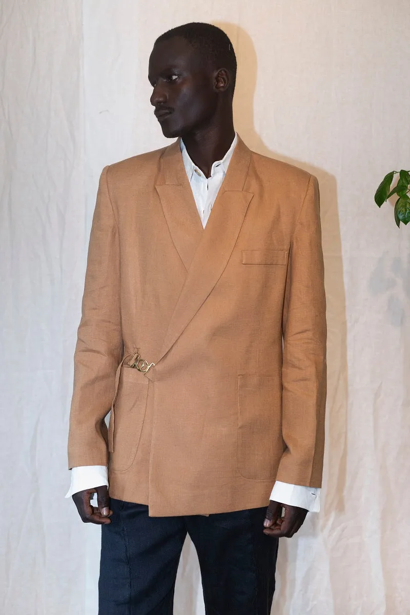 Goumin Single Button Blazer - Caramel