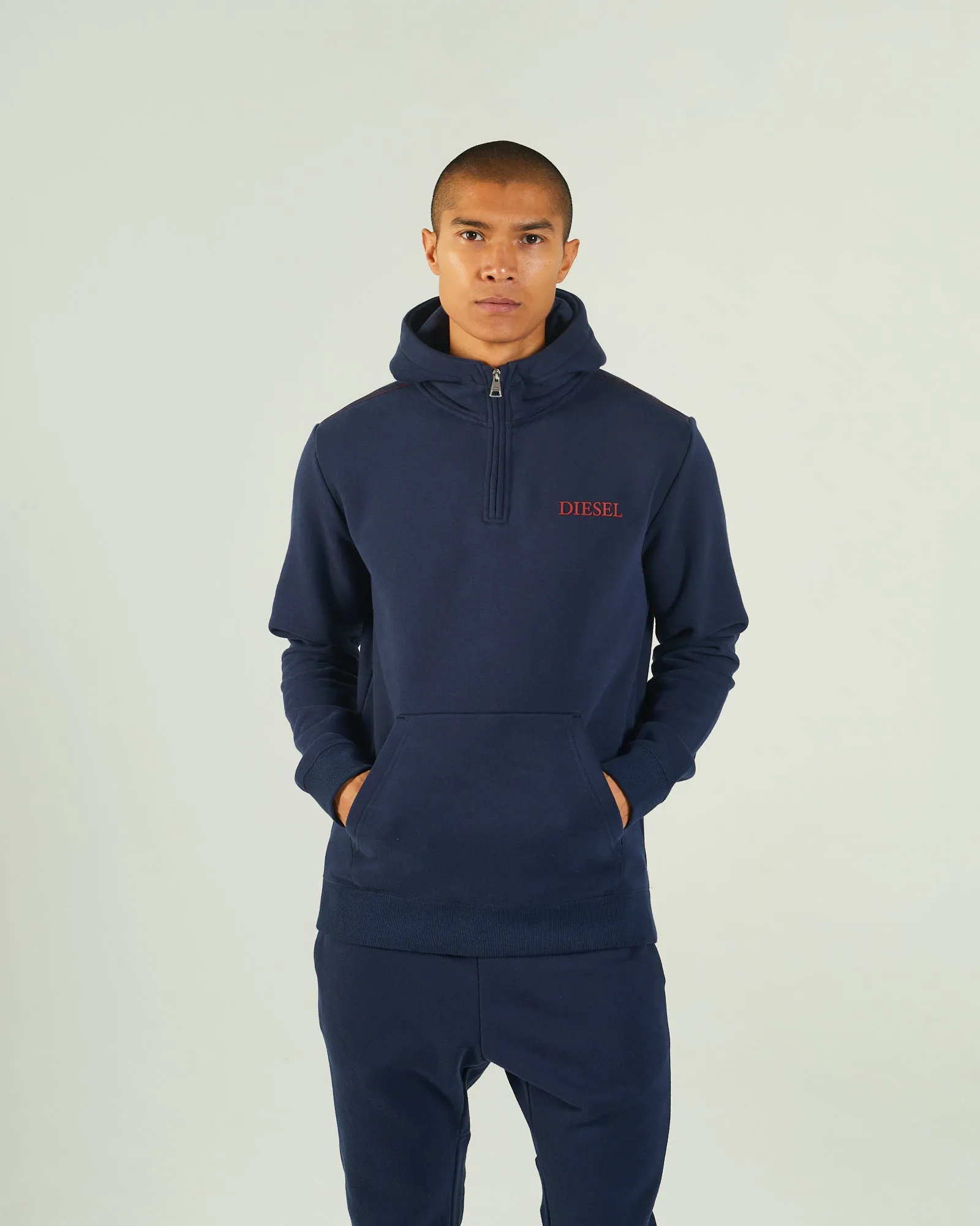 Hagen Half-Zip Hood Navy Blazer