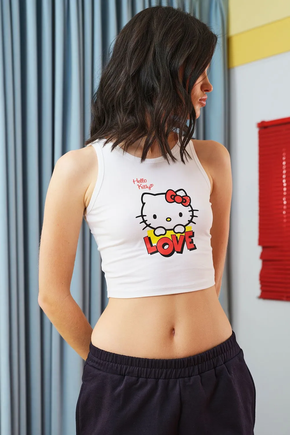 Hello Kitty Love Crop Top