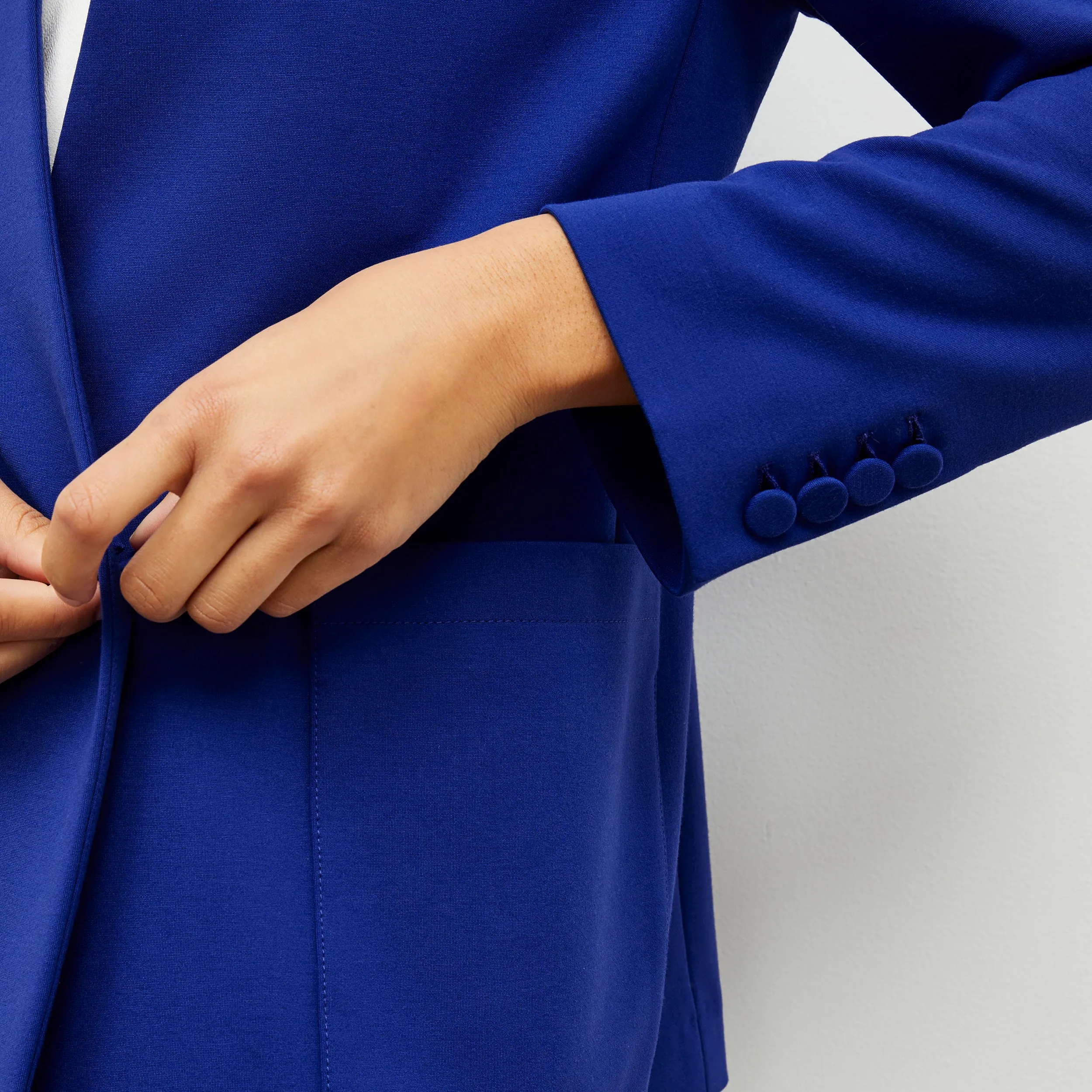 Janette Blazer - Light Ponte :: Electric Blue